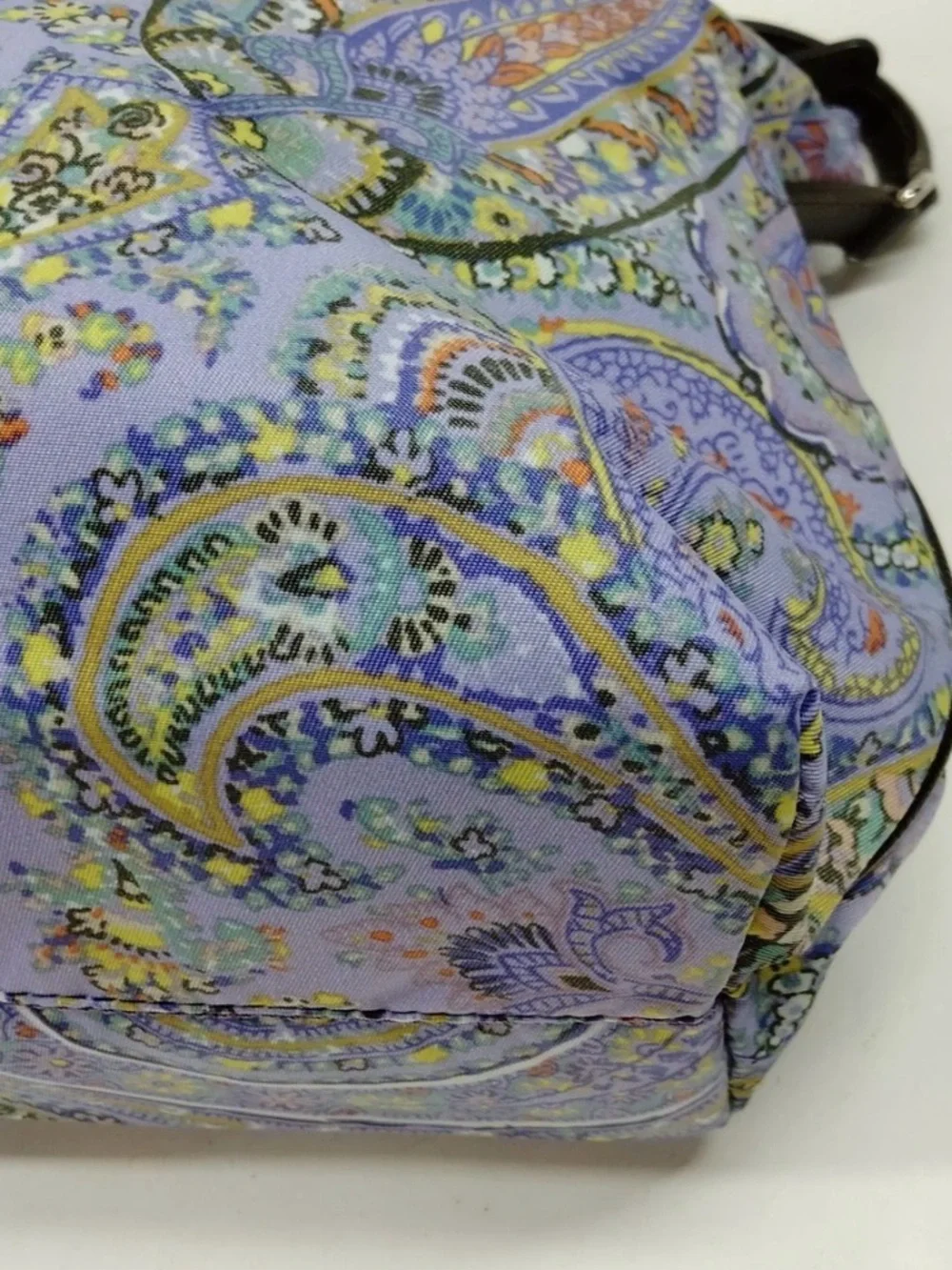 Etro Lavender Paisley Crossbody with Dark Brown Strap